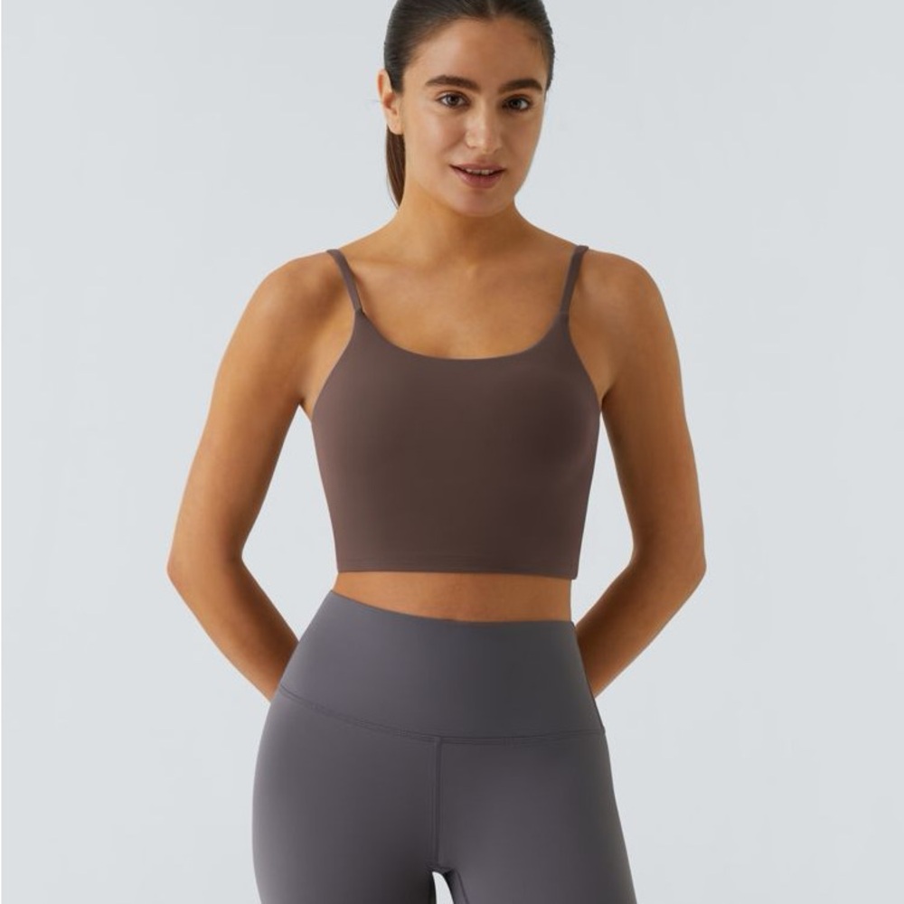 112HO.- Basic Padded Workout Cropped Tank Top